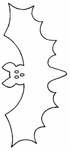 the outline of a bat for halloween coloring pages