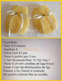 the instructions for how to crochet baby booties