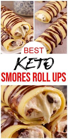 Keto Diet Recipes Keto Smores, Bbq Desserts, Smore Recipes, Roll Ups Recipes, Postre Keto, Chocolate Roll, Sugar Free Low Carb, Recetas Keto, Marshmallow Fluff