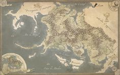 a map of the middle - earth is shown in this image