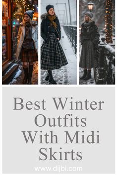 Midi Skirt Outfit Winter Boots, Outfits With Midi Skirts, Midi Skirt Outfits, Midi Skirt Outfit Winter, Skirts Ideas, Trendy Date Night Outfit, Best Winter Outfits, Midi Skirt Outfit, Winter Outfit Ideas