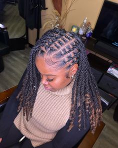 Loc’d by Lotus 🪷 | two strands + flat twists is always a fave 💞💞 • LIKE | SHARE | TAG ! #locs #locstyles #instantlocs #womenwithlocs #kidswithlocs… | Instagram Locs Flat Twist Style, Flat Twist With Locs, Loc Styles With Two Strand Twist, Two Strand Locs Styles, Loc Styled For Women, Graduation Locs Styles, Hair Down Loc Styles, Flat Twists On Locs, Locs In Braids