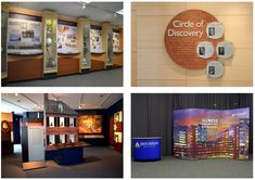 there are four different displays in the building