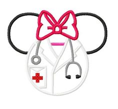 a nurse's hat with a stethoscope and a bow on it