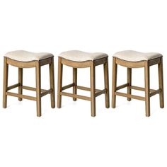 a set of three stools sitting next to each other