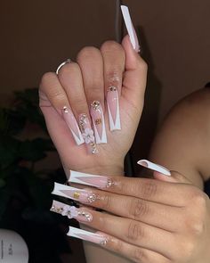 Birthday Nail Ideas Acrylic Medium, Acrylic Nails Square Medium, Gold Acrylic Nails, Green Acrylic Nails, Her Nails, Short Square Acrylic Nails, Long Square Acrylic Nails