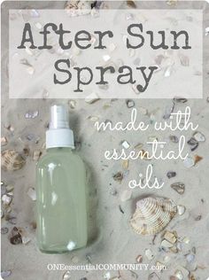 I've used a lot of this DIY essential oil after-sun spray this summer. LOVE it!! It moisturizes, soothes, & rejuvenates summer skin. Made with witch hazel, aloe vera gel, fractionated coconut oil, vitamin e, lavender essential oil, and peppermint essential oil. It's a great way to cool and restore skin after hot day in the sun. After Sun Spray, Cooling Spray, Summer Room, Diy Deodorant, Diy Essentials, Coconut Oil Uses, Room Sprays