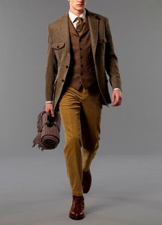 Tone on tone on tweed Don Pedro, Der Gentleman, Hackett London, Mens Attire