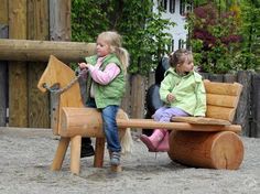 Outdoor Play Areas, Diy Playground, Outdoor Play Area, Natural Playground, Wooden Horse, Outdoor Classroom, Backyard Playground, Play Equipment, Outdoor Playground