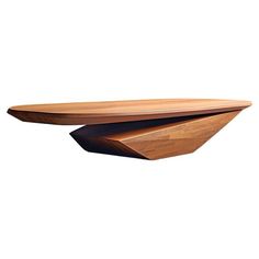 Check out this item from 1stdibs! Solace 18: Walnut Oval Coffee Table with Geometric Base, Elegant Design: https://www.1stdibs.com/id-f_35224202 Asymetrical Coffee Table, Wood Center Table, Slab Coffee Table, Geometric Coffee Table, Oval Coffee Table, Oval Coffee Tables, Walnut Coffee Table, Mexican Designs, Coffee And Cocktail Tables