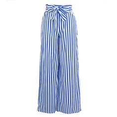 Women's Summer Casual Pants With Striped - Zorket Casual Summer Wide Leg Belted Pants, Casual Summer Belted Wide Leg Pants, Casual Belted Wide Leg Pants For Summer, Spring Blue Belted Bottoms, Summer High-waisted Belted Wide Leg Pants, Belted High-waisted Wide Leg Pants For Summer, Summer High Waist Belted Wide Leg Pants, Blue Tie Waist Bottoms For Spring, Blue Bottoms With Tie Waist For Spring