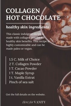 a recipe for collagen hot chocolate