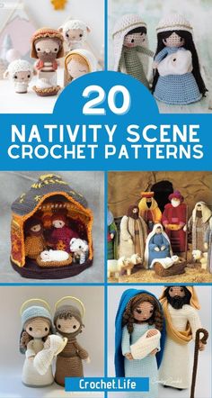 nativity scene crochet patterns are featured in the book, 20 nativity scene crochet patterns