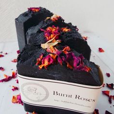 the best selling product is made with activated charcoal and rose petunia petals, which are