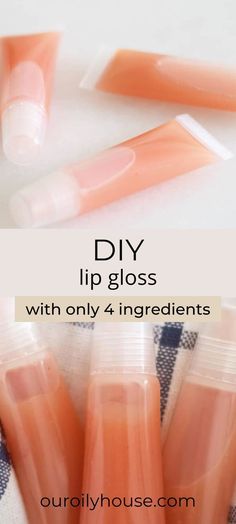 This fun natural DiY lip gloss is so easy to make and perfect for personal use or holiday gifting. This easy recipe is made with all-natural ingredients, is soothing to dry lips, and only costs pennies per tube to make. Fun for gifting or for a DIY party, this 4 ingredient lip gloss recipe is sure to be a hit with everyone! Try it today! Lip Gloss Recipe, Gloss Diy, Diy Lip Balm Recipes, Natural Lip Gloss, Lip Balm Containers, Lip Balm Recipes, Diy Lip Gloss, Homemade Lip Balm