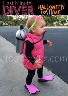 Last Minute Halloween Costume: Scuba Diver Step-by-Step – Ali Schroeder Last Minute Halloween Costume, Baby Kostüm, Last Minute Halloween, Hallowen Costume, Last Minute Halloween Costumes, Costumes Ideas, Fantasias Halloween, Easy Halloween Costumes, Family Halloween Costumes