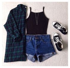 Girl Flannel Outfit, Casual Flannel Outfits, Flannel Outfits Summer, Summer School Outfits, Flannel Outfits, Teen Clothes, Casual School Outfits, Cute Outfits For School, Outfit Jeans