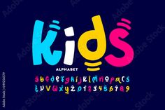 colorful alphabet letters and numbers for kids