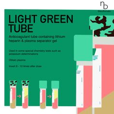 an advertisement for the light green tube campaign, with images of people in different colors and sizes