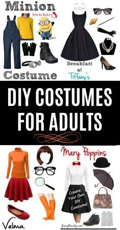 the book cover for diy costumes for adults