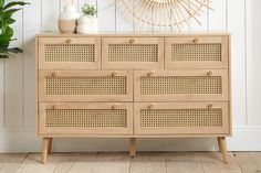 Croxley Oak & Black Rattan 7 Drawer Storage Chest Rattan Chest Of Drawers, Coastal Granddaughter Room, Rattan Bedroom Furniture, Rattan Drawers, Rattan Bedroom, Bedroom Dressing Room, Rattan Bed, Rattan Headboard, Cool Interior