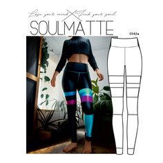 Express Your Unique Style with Soulmatte's Two-Color Leggings Pattern! 🩰🎨 🩳 Embrace Bold Design and Comfort: Introducing our Woman Leggings Pattern - not just leggings, but a canvas for your creativity. Made for stretchy lycra fabric, this two-color pants pattern with see-through parts is a statement of style and comfort. 🎨 Sculpted for You: Crafted without a side seam, this pattern ensures a sleek and flattering fit. Available in sizes XS to L (EU 34-42), these high-waisted leggings are per Womens Leggings Pattern, Pants Diy, Woman Leggings, Diy Yoga, Color Leggings, Designer Leggings, Pattern Pants, Cut Out Leggings, Color Pants