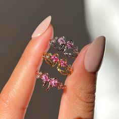 Pretty In Pink Ring – Girls Crew Cincin Diy, Ribbon Ring, Pretty Jewelry Necklaces, Jewelry Accessories Ideas, Girly Accessories, Fancy Jewellery, Jewelry Lookbook, Fancy Jewelry, Cute Rings