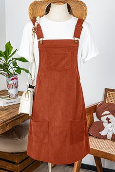 Cute Corduroy Overall Dress Perfect For The Fall Season Pair with a tee and Mary Janes for an adorable look! 100% Polyester 70's Dress, Overalls Dress, Corduroy Overall, Corduroy Overall Dress, Fashion Words, 70s Dress, Stretchy Bracelets, Overall Dress, Bring Back