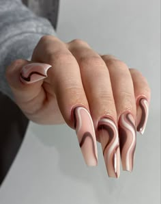 Cafe Nails, Fall Autumn Nails, Cracked Nails, Flame Nail Art, Nails Now, Summery Nails, Long Acrylic Nails Coffin, Coffin Shape Nails, Coffin Nails Long