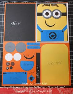 a despicable minion cut out from construction paper and some other crafting supplies