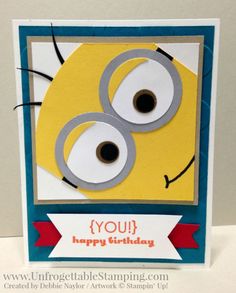 a close up of a card with two eyes