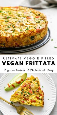 the ultimate veggie filled vegan frittata