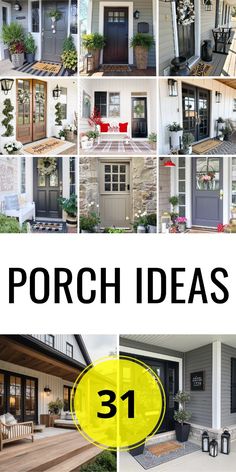 porch ideas for the front door and steps are easy to do with your house's landscaping