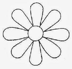 a flower that is drawn in the shape of a sunflower with four petals on each side