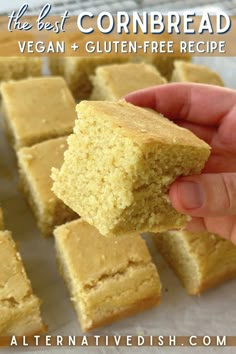 the best cornbread vegan + gluten - free recipe is made with all natural ingredients