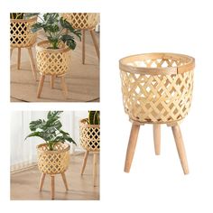 Store Home | Home & Garden | Clothing, Shoes & Accessories | Musical Instruments & Gear| Consumer Electronics | eBay Motors | Computers/Tablets & Networking Hand Woven Flower Pot Storage Basket Detachable for Balcony Planters Bedroom Description: Hand Woven Flower Pot: Handmade Rattan balcony Flower Pot, stable tripod stand You need to simply assemble it by yourself. Smooth : Wooden balcony Flower Baskets, can be used with dried flowers, silk flowers, potted plants. Detachable Legs :The stable l Planter Cover, Balcony Planters, Support Pour Plante, Pot Storage, Wooden Plant Stands, Support Plante, Decorated Flower Pots, Flower Pot Holder, Bamboo Basket