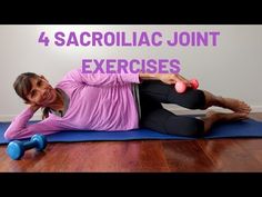 Sacroiliac joint exercises Physical Therapist video shows you 4 simple buttock strength & stability exercises commonly used managing SI Joint dysfunction. Sacroiliac Exercises, Si Dysfunction, Hip Impingement, Bulging Disc, Lower Back Pain Exercises