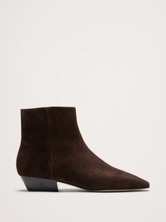 Italian Suede Ankle Boot | Banana Republic Chelsea Boots Men Outfit, Boots Men Outfit, Boot Silhouette, Brown Suede Ankle Boots, Brown Suede Boots, Chelsea Boots Men, Suede Ankle Boots, Suede Boots, Brown Suede