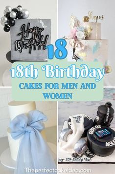 eight birthday cakes for men and women