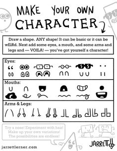 the character sheet for make your own character