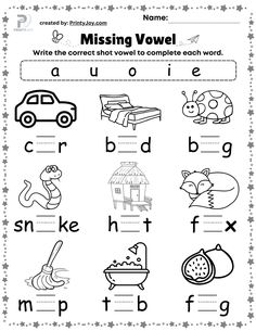 the missing word worksheet for children to practice their handwriting and writing skills with