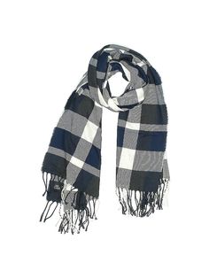 Unbranded Scarf Size: One Size Accessories - used. 30% Viscose, 70% Polyester, Checkered/Gingham | Scarf: Blue Checkered/Gingham Accessories Plaid Accessories, Blue Checkered, Blue Scarf, Blue Plaid, Winter Scarf, Plaid Scarf, Second Hand Clothes, Gingham, Blue Grey