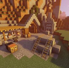 an image of a minecraft village