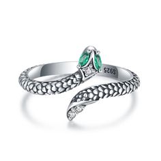 PRICES MAY VARY. 🐍Adorable Snake Rings: The snake is a timeless fashion and becoming the emblem of beauty and strength. Representing wisdom, vitality, and the circle of life. Snake ring exuding mysterious and romantic energy. We hope that every lady wearing it is independent, mysterious, and romantic. 💗Snake Jewelry quality: Made of high-quality 925 Sterling Silver material and AAA Grade cubic zirconia.and can be used for a long time. Our fashion initial ring is nickel-free, lead-free, cadmium Snake Engagement Ring, Romantic Energy, Thumb Rings For Women, Gifts For Boy, Rings Gothic, Silver Snake Ring, Snake Rings, Boy Teen, Small Snake