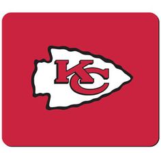 the kansas chiefs logo on a red background