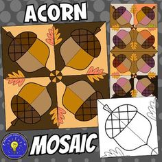 an image of acorn mosaics with the words acorn