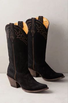 Black Western Style Boots For Western-themed Events, Black Snip Toe Moto Boots For Western-themed Events, Black Western Boots Vintage, Y’all Black Cowboy Boots, Black Western Mid-calf Boots Medium Width, Suede Cowboy Boots, Sheepskin Slippers, Handmade Boot, Suede Leather Boots