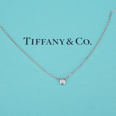 Tiffany & Co. Peretti Diamond DBTY Necklace Pendant Sterling Silver 16" NS2176 Tiffany Necklace Medium, Necklace Tiffany & Co., Tiffany And Co Silver Necklace, Tiffany Inspired Necklace, Tiffany And Co Necklace Tiffany & Co., Tiffany And Co Pearl Necklace, Classic Charm Necklaces With Clavicle Chain For Formal Occasions, Classic Clavicle Chain Charm Necklace For Formal Occasions, Classic Clavicle Chain Charm Necklace For Formal Events