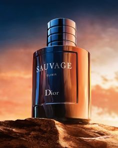 Dior Sauvage Elixir Eau de Parfum, 3.4 oz. Elixir: spicy, fresh, and woody notes     What It Is    Sauvage Elixir is an extraordinarily concentrated fragrance steeped in the emblematic freshness of Sauvage with an intoxicating heart of Spices, a "tailor-made" Lavender essence, and a blend of rich Woods forming the signature of its powerful, lavish, and captivating trail. Francois Demachy, Dior Perfumer-Creator, created the Sauvage Elixir fragrance like a fine liqueur made ... Dior Sauvage Elixir, Perfume Adverts, Dior Sauvage, After Shave Lotion, Dior Makeup, Vanilla Fragrance, Mens Fragrance