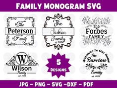 family monogram svg bundle